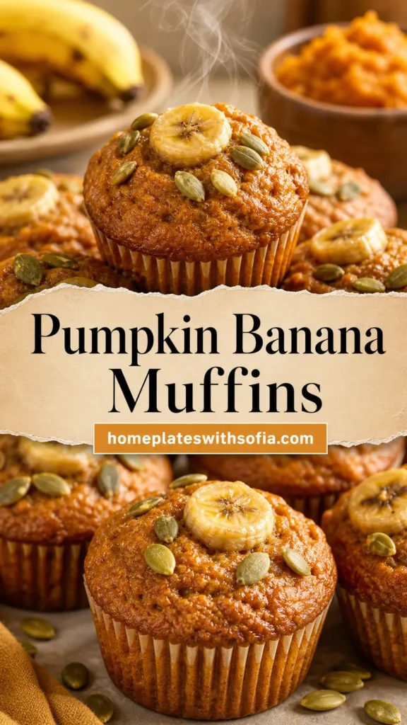 Pumpkin Banana Muffins for Breakfast