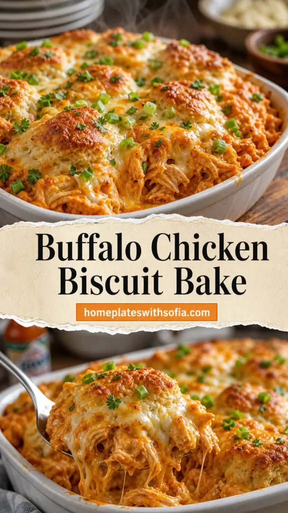 Buffalo Chicken Biscuit Bake for Game Day