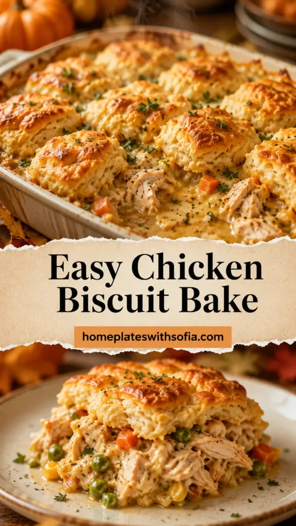 Easy Chicken Biscuit Bake for Fall Dinner