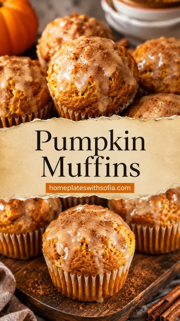 Pumpkin Muffins with Maple Glaze