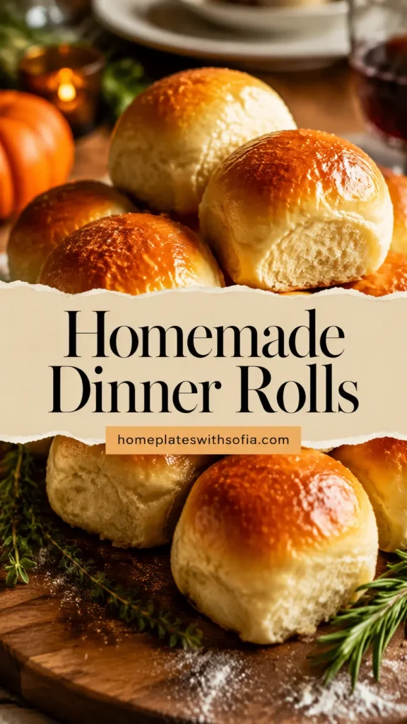 Homemade Dinner Rolls for Thanksgiving Table