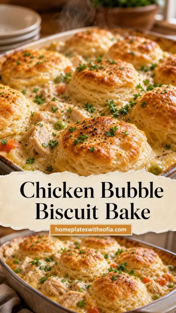 Chicken Bubble Biscuit Bake for Family Dinner