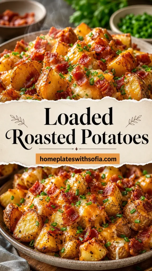 Loaded Roasted Potatoes with Bacon and Cheese