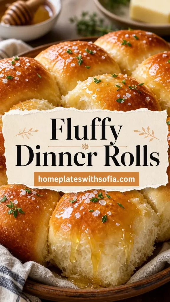 Fluffy Dinner Rolls with Honey Butter