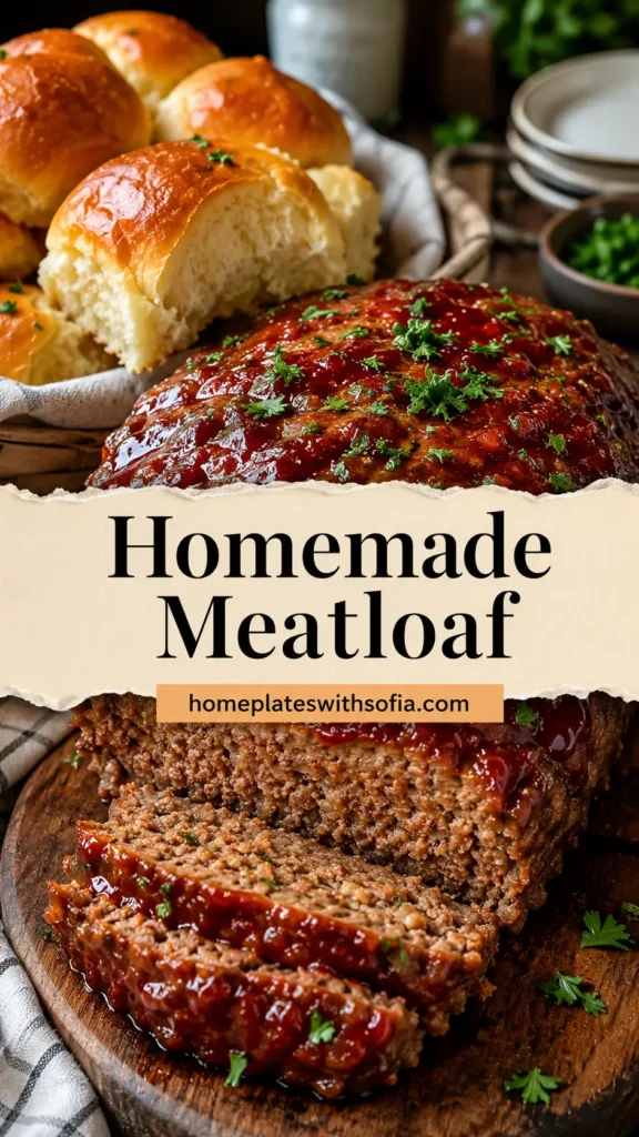 Homemade Meatloaf with Soft Dinner Rolls