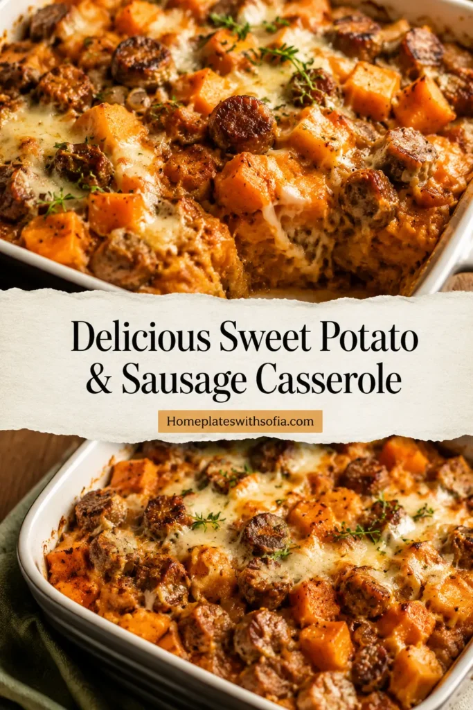 Delicious Sweet Potato & Sausage Casserole