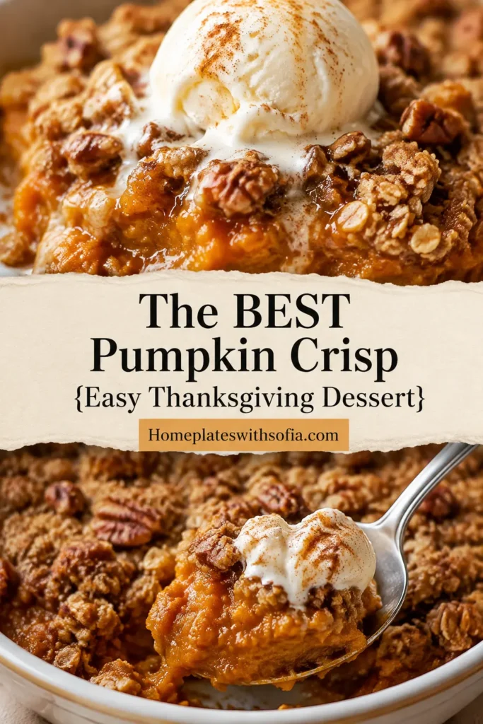 The BEST Pumpkin Crisp {Easy Thanksgiving Dessert}