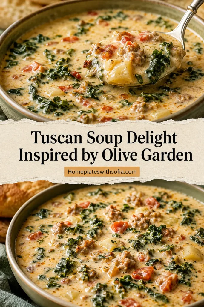 Tuscan Soup Delight Inspired by Olive Garden