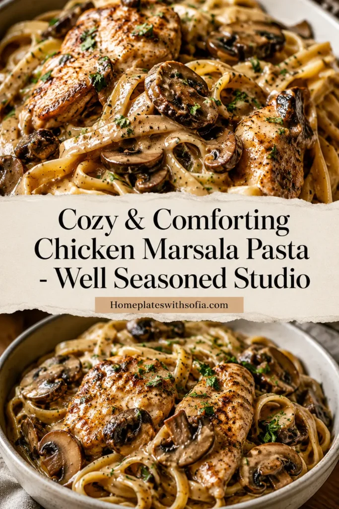 Cozy & Comforting Chicken Marsala Pasta - Well Seasoned Studio
