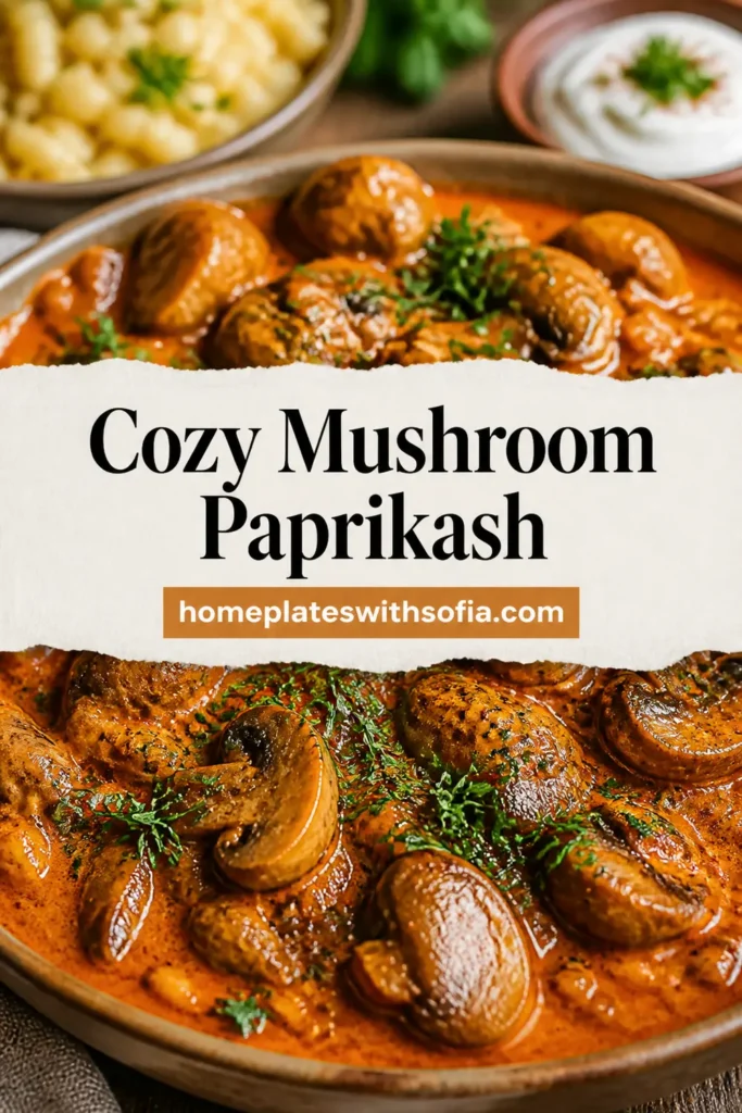 Cozy Hungarian Mushroom Paprikash