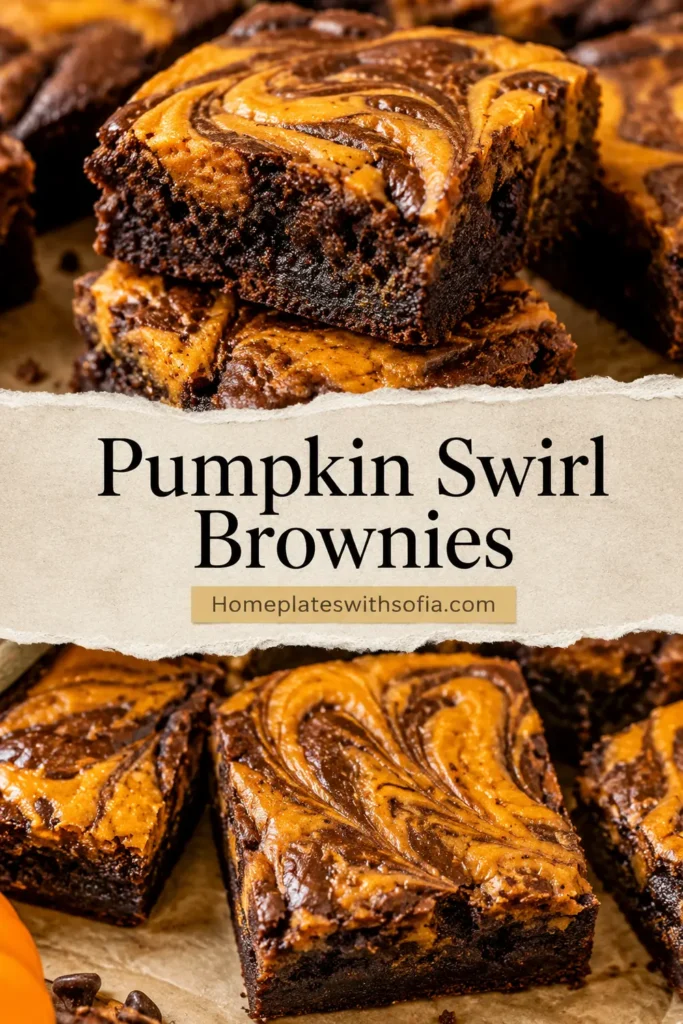 Pumpkin Swirl Brownies