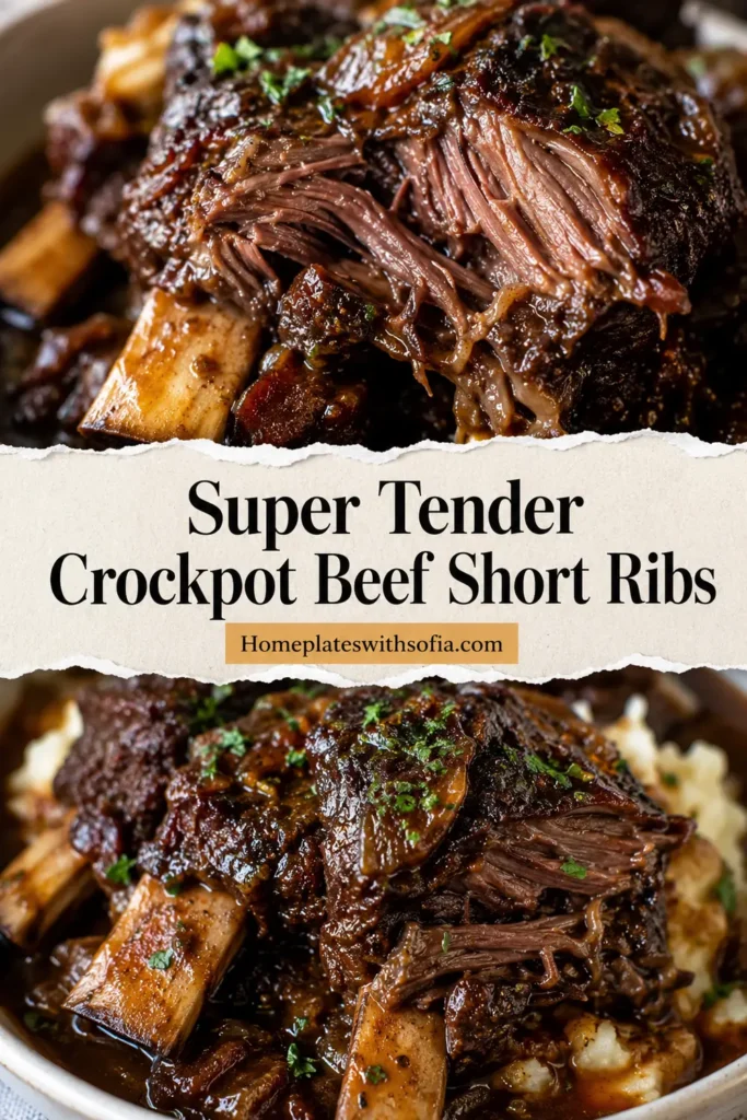 Super Tender Crockpot Beef Short Ribs