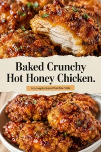 Baked Crunchy Hot Honey Chicken.