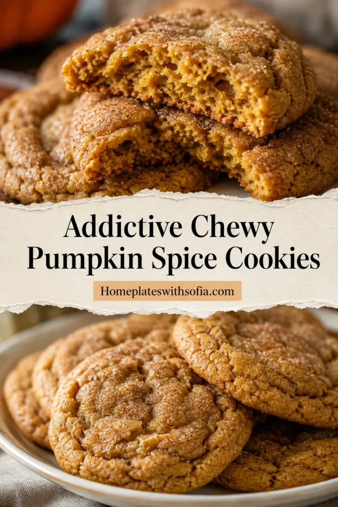 Addictive Chewy Pumpkin Spice Cookies