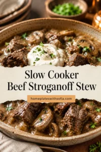 Slow Cooker Beef Stroganoff Stew