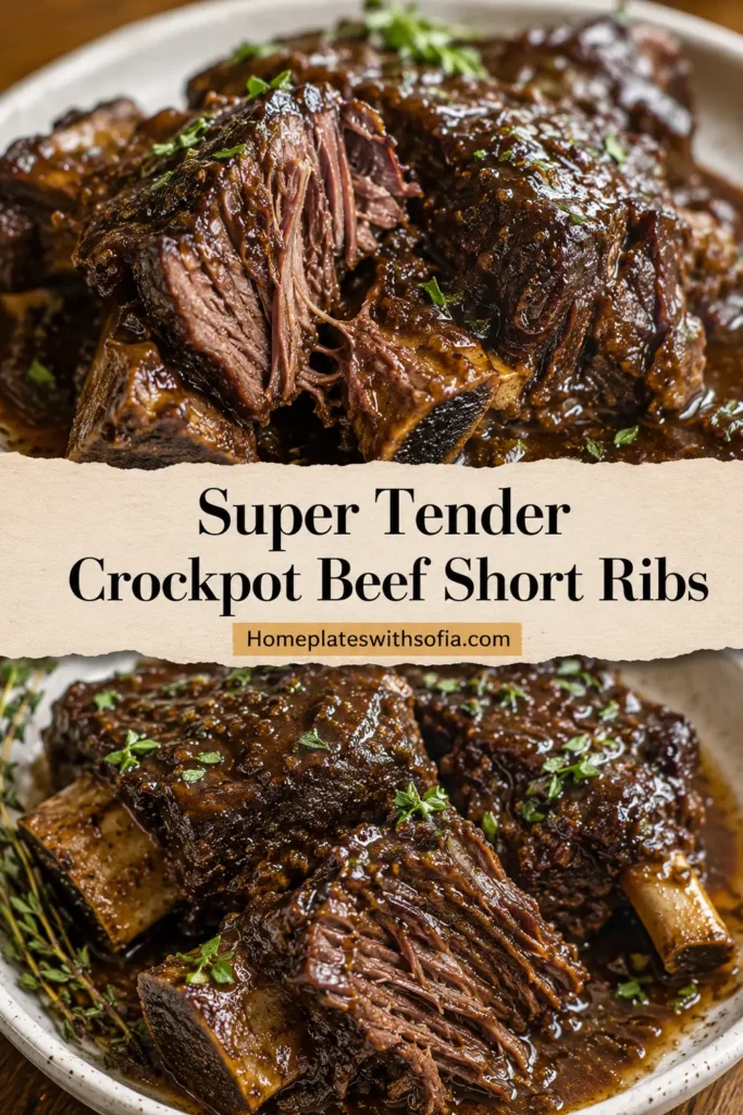 Super Tender Crockpot Beef Short Ribs