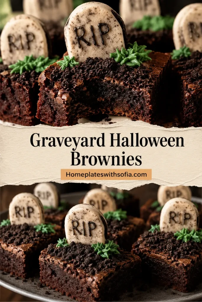 Graveyard Halloween Brownies
