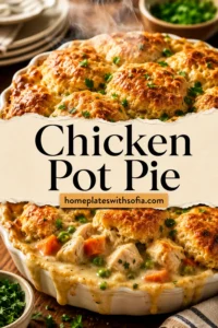Chicken Pot Pie Recipe with Biscuits