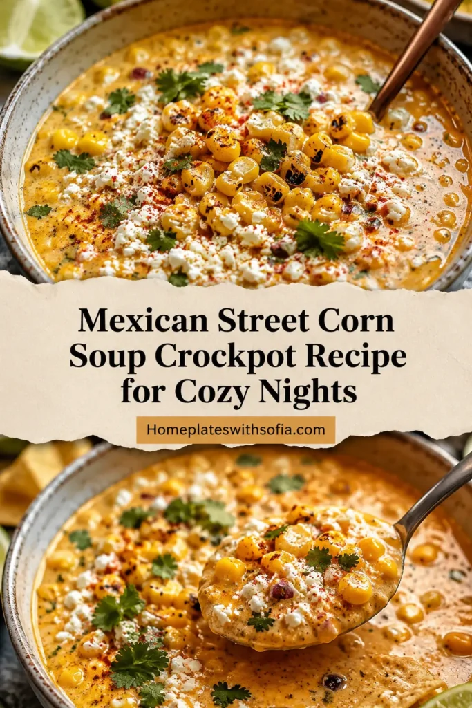Mexican Street Corn Soup Crockpot Recipe for Cozy Nights