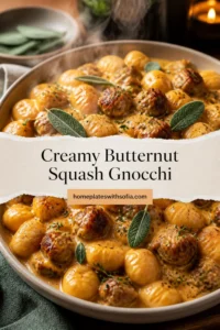Creamy Butternut Squash Gnocchi with Sausage, Thyme, and Sage