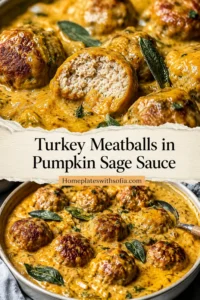 Turkey Meatballs in Pumpkin Sage Sauce