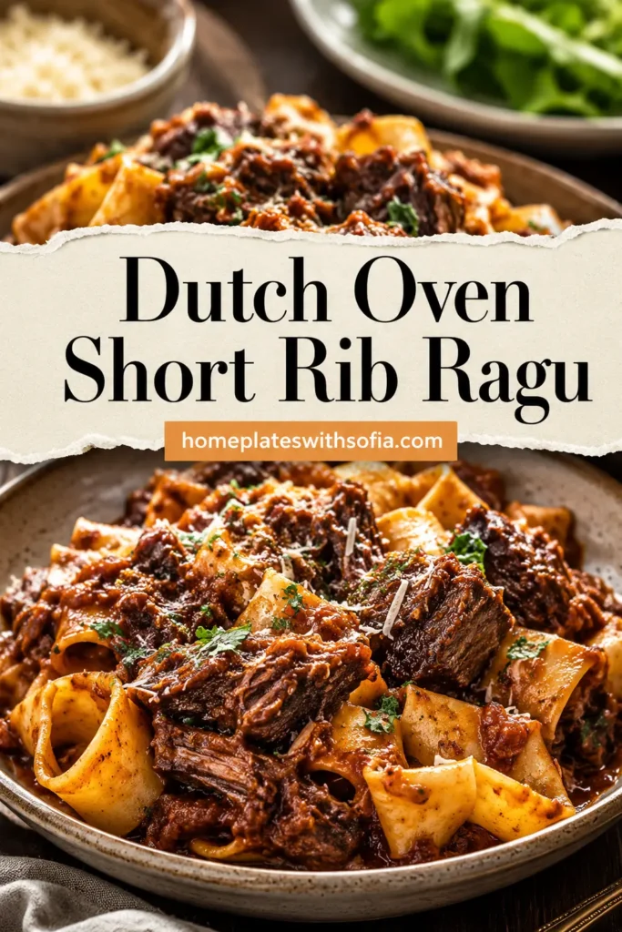 Dutch Oven Short Rib Ragu with Pappardelle
