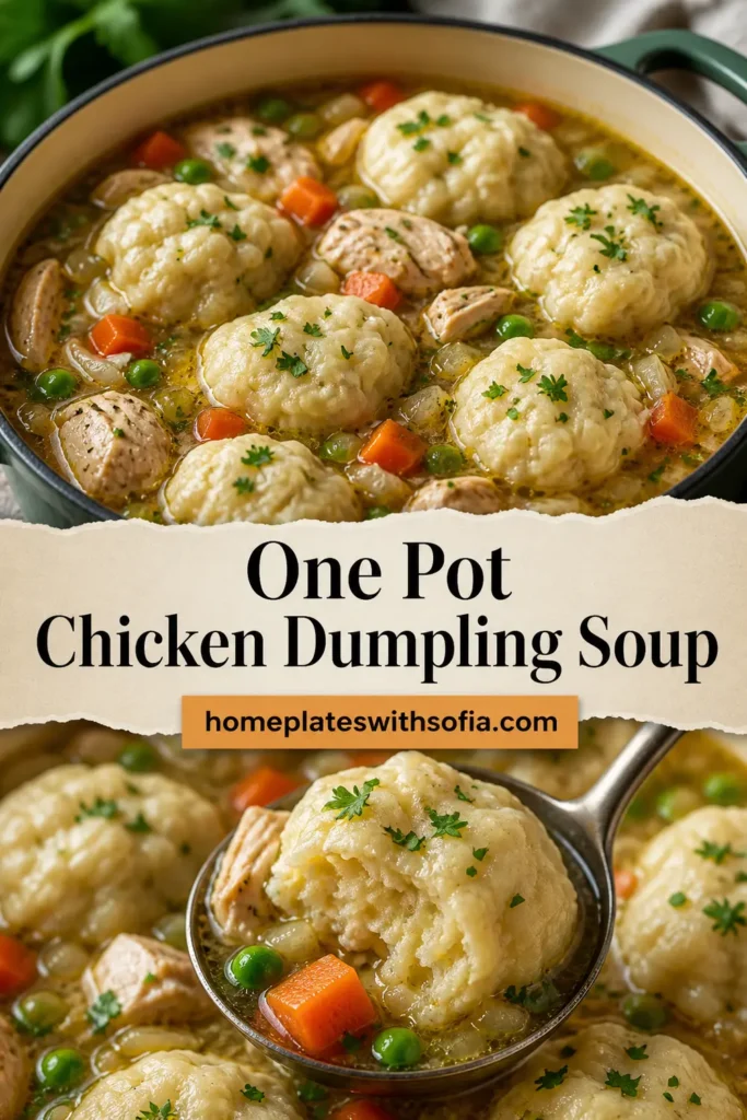 One Pot Chicken Dumpling Soup (with refrigerated biscuit dough!) | Recipe | Chicken dishes recipes,