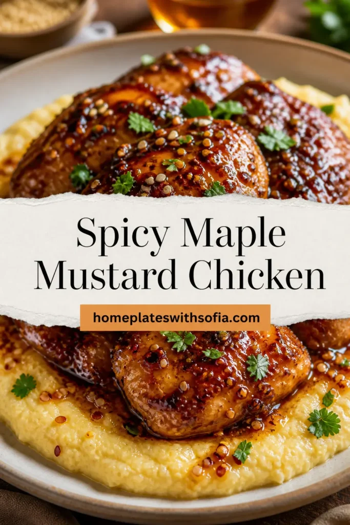 Spicy Maple Mustard Chicken with Creamy Polenta - The Original Dish