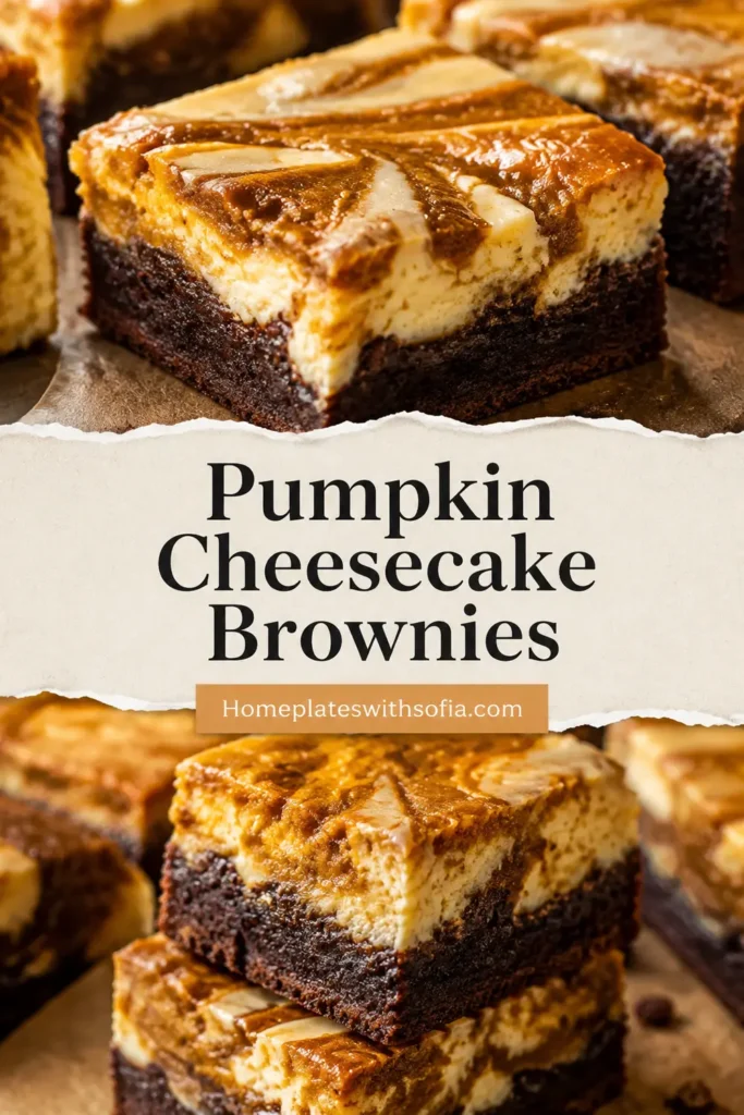 Pumpkin Cheesecake Brownies