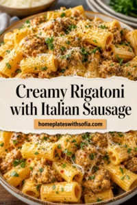 Does a Creamy Rigatoni with Italian Sausage Sound Like Your Next Dinner?