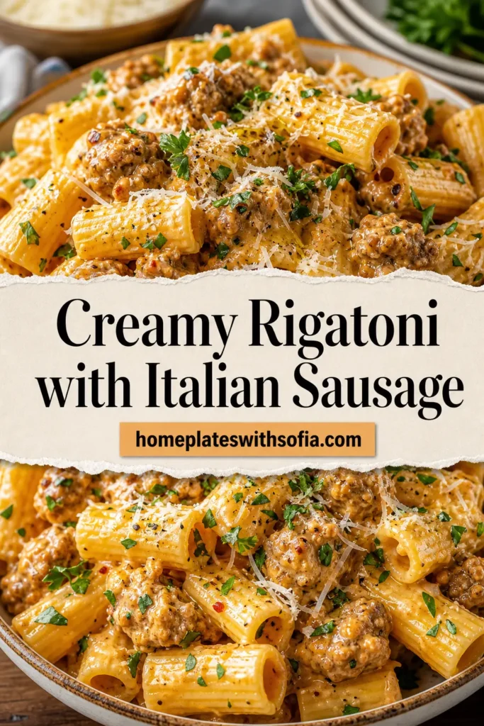 Does a Creamy Rigatoni with Italian Sausage Sound Like Your Next Dinner?