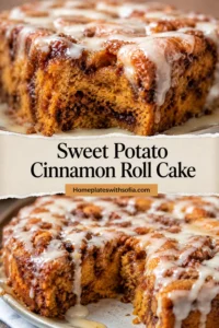 Sweet Potato Cinnamon Roll Cake