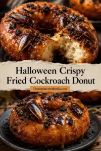 Halloween Crispy Fried Cockroach Donut