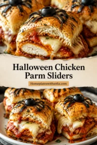 Halloween Chicken Parm Sliders