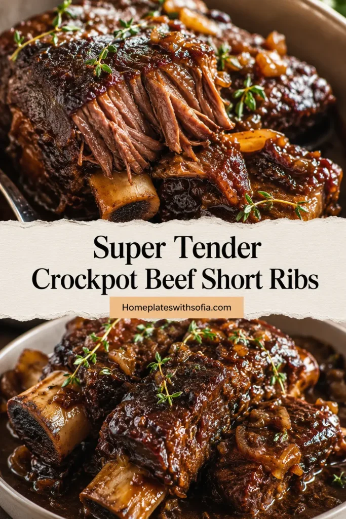 Super Tender Crockpot Beef Short Ribs