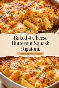 Baked 4 Cheese Butternut Squash Rigatoni.