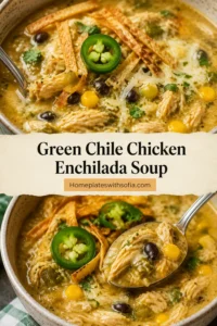 Green Chile Chicken Enchilada Soup