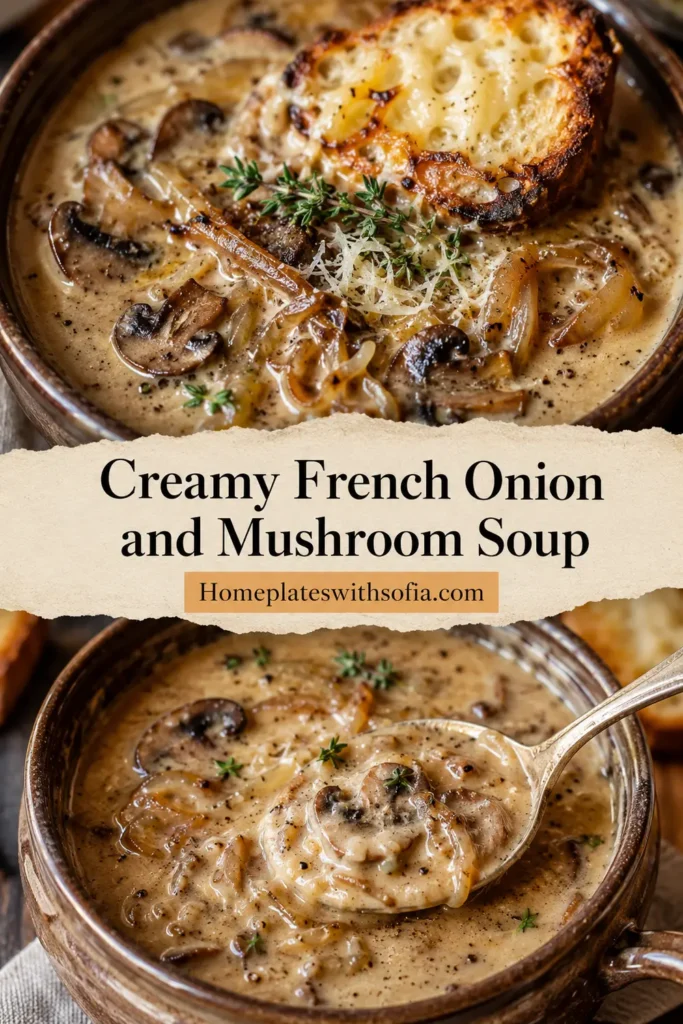 Creamy French Onion and Mushroom Soup