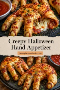 Creepy Halloween Hand Appetizer