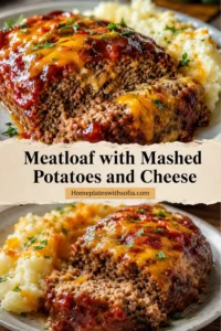 Meatloaf with Mashed Potatoes and Cheese