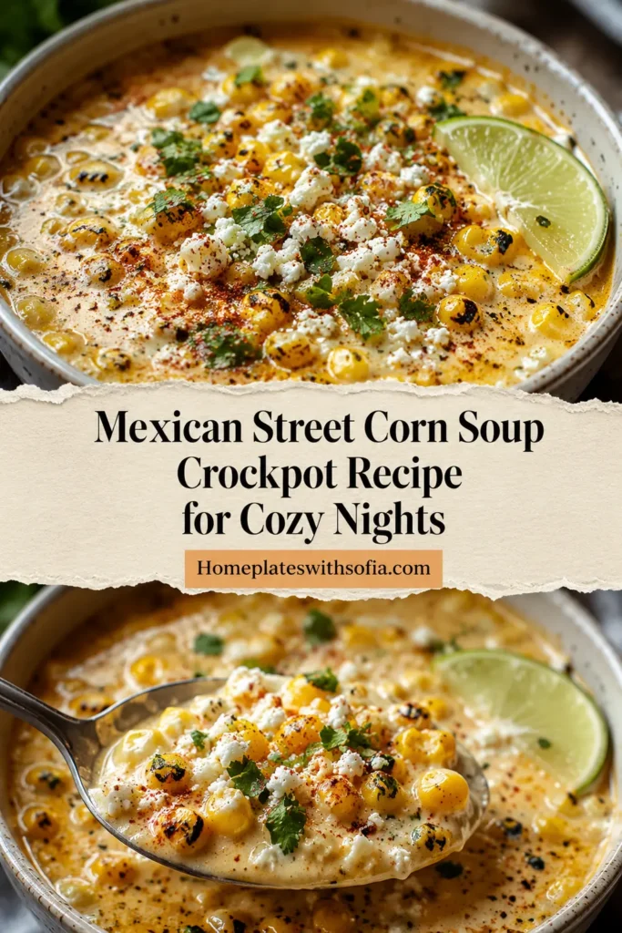 Mexican Street Corn Soup Crockpot Recipe for Cozy Nights