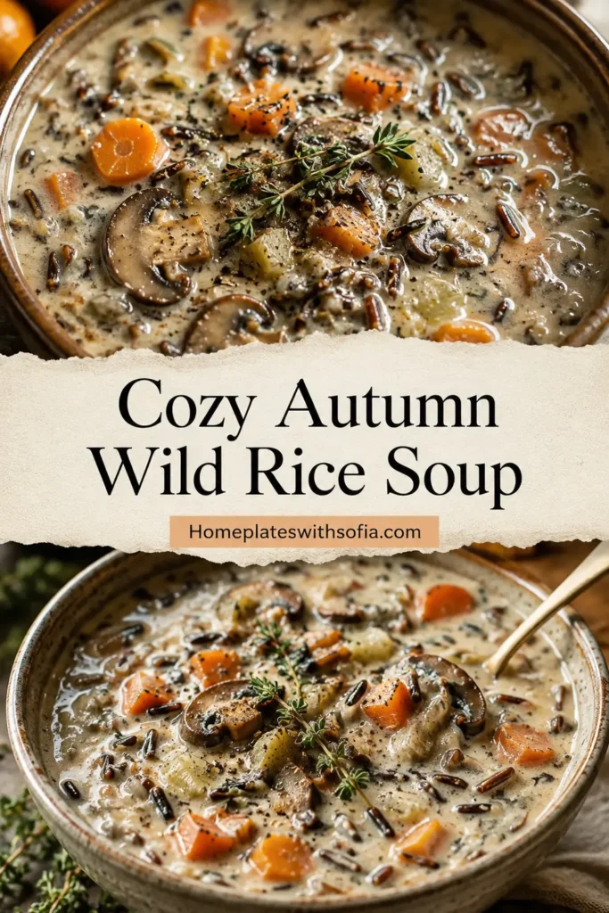 Cozy Autumn Wild Rice Soup