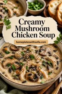 Creamy Mushroom Chicken and Wild Rice Soup