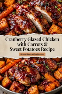 Cranberry Glazed Chicken with Carrots & Sweet Potatoes Recipe