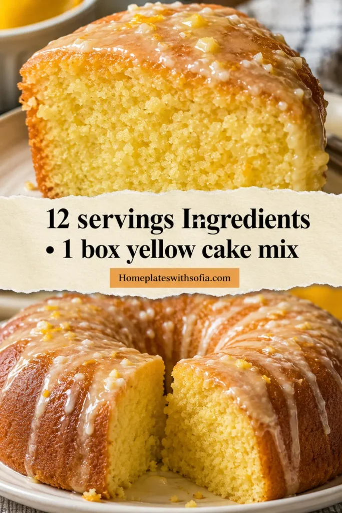 12 servings Ingredients • 1 box yellow cake mix