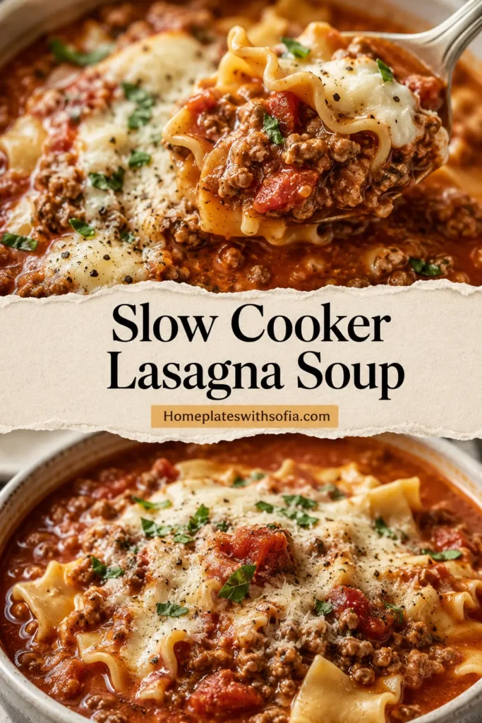 Slow Cooker Lasagna Soup