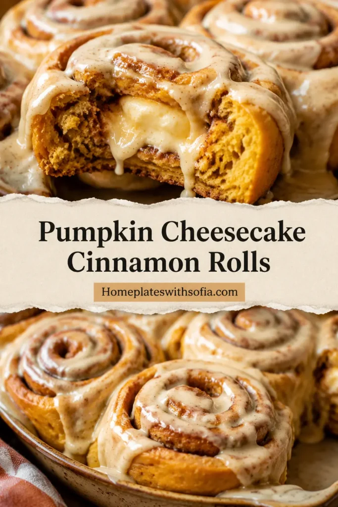 Pumpkin Cheesecake Cinnamon Rolls