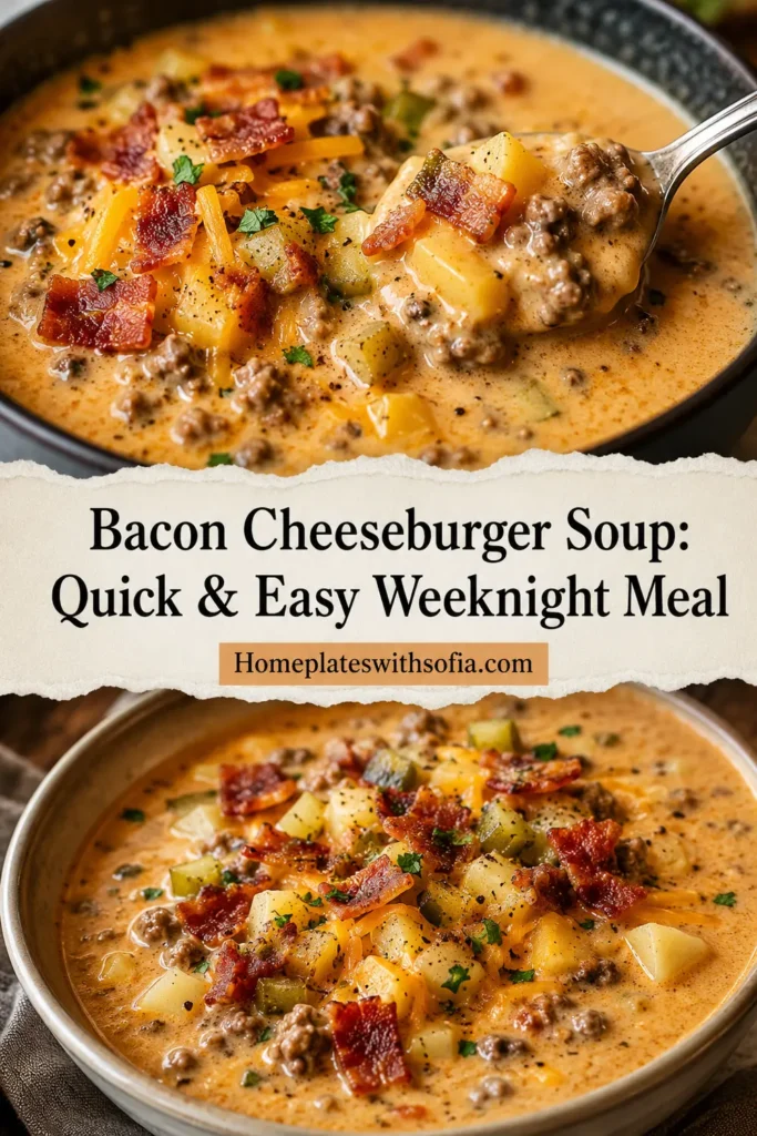 Bacon Cheeseburger Soup: Quick & Easy Weeknight Meal